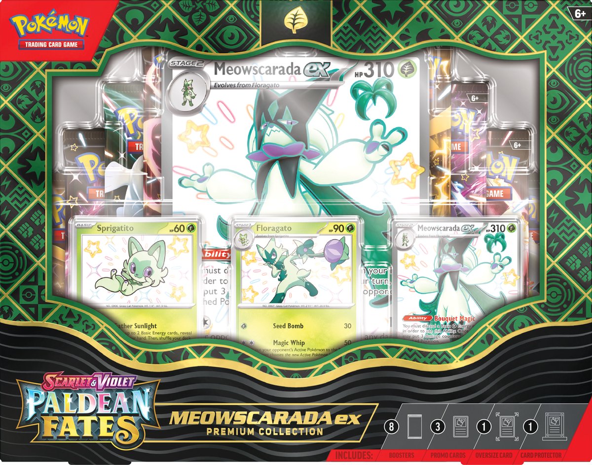Paldean Fates Meowscarada EX Premium Collection