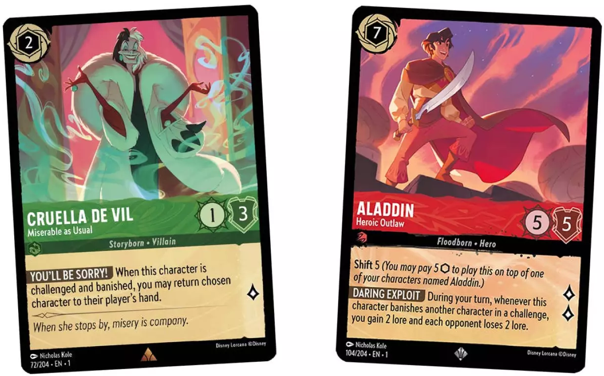DISNEY LORCANA THE FIRST CHAPTER TCG STARTER DECK - CRUELLA & ALADDIN